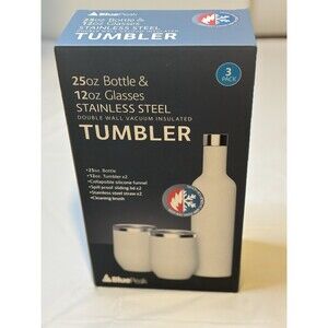 Blue Peak 3-pack tumbler set Stainless Steel tumbler White NWB - Cocktail